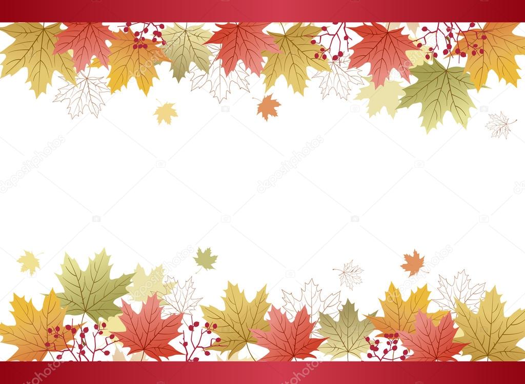 Autumn Maple leaves background