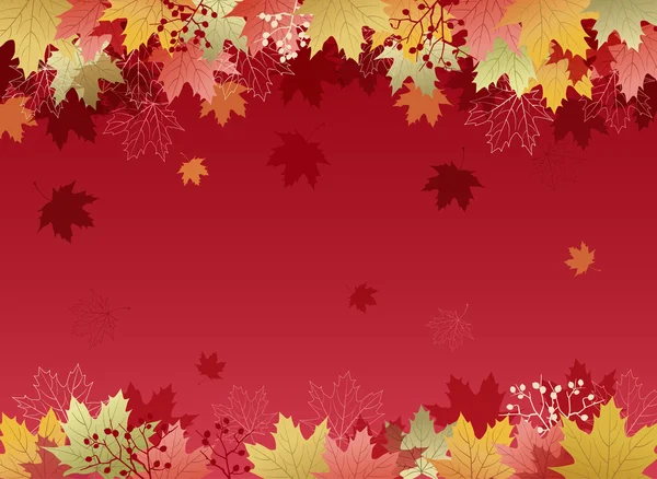 Autumn Maple leaves background Stock Illustration