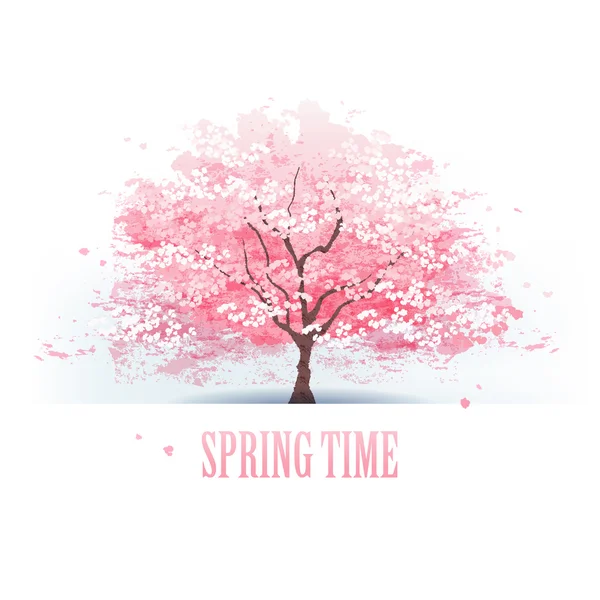 Beautiful cherry blossom tree — Stock Vector