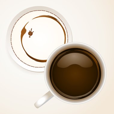 kağıt bardak altlığı ile kahve