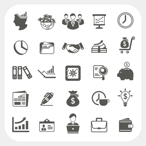iş, finans Icons set