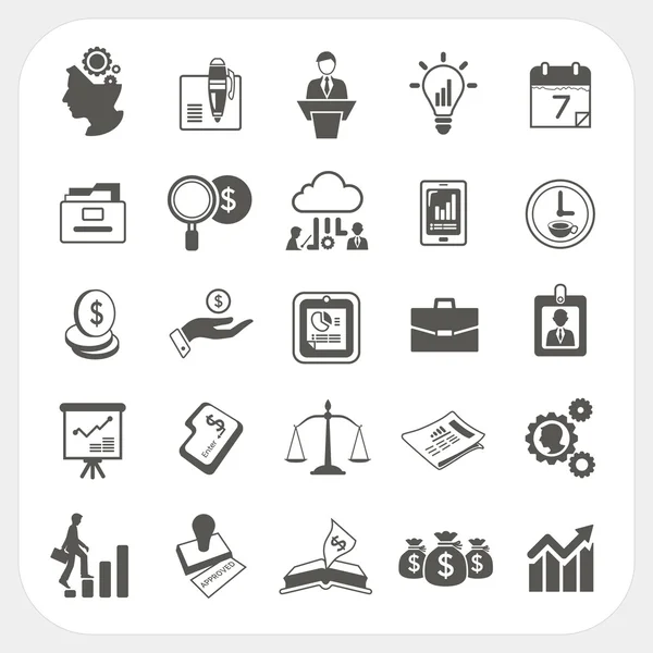 iş, finans Icons set