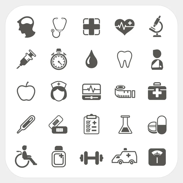 Conjunto de iconos médicos y de salud — Vector de stock