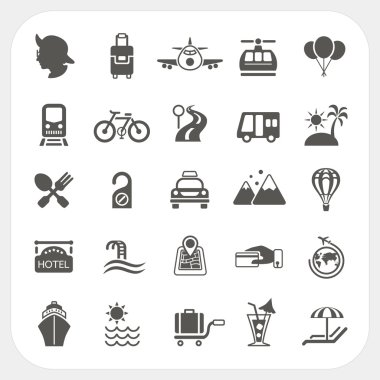 seyahat ve ulaşım Icon set
