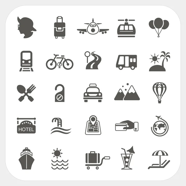 Podróże i transport zestaw ikon — Wektor stockowy