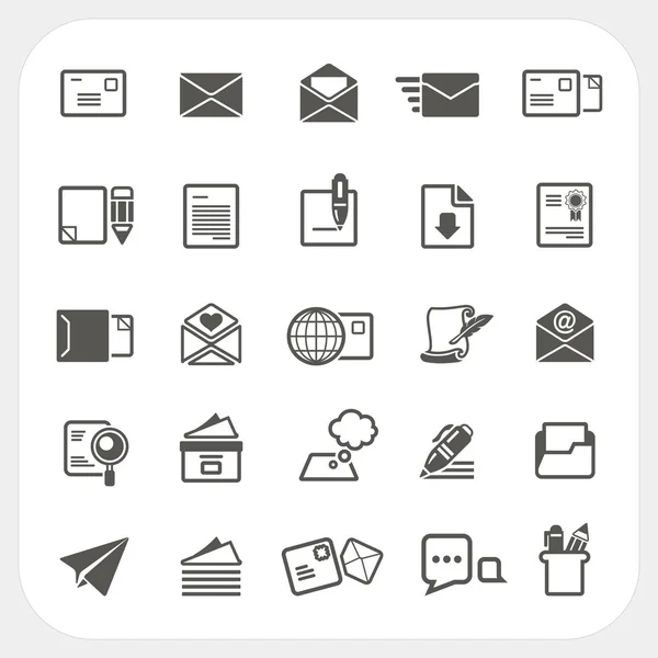 Mail icons set — Stock Vector