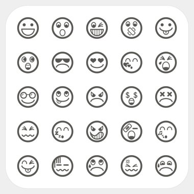 duygu yüz Icons set