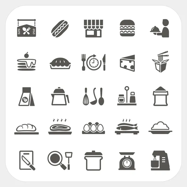 Set de iconos alimentarios — Vector de stock