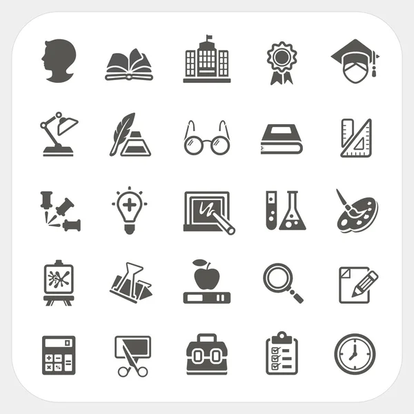 Conjunto de ícones de educação — Vetor de Stock