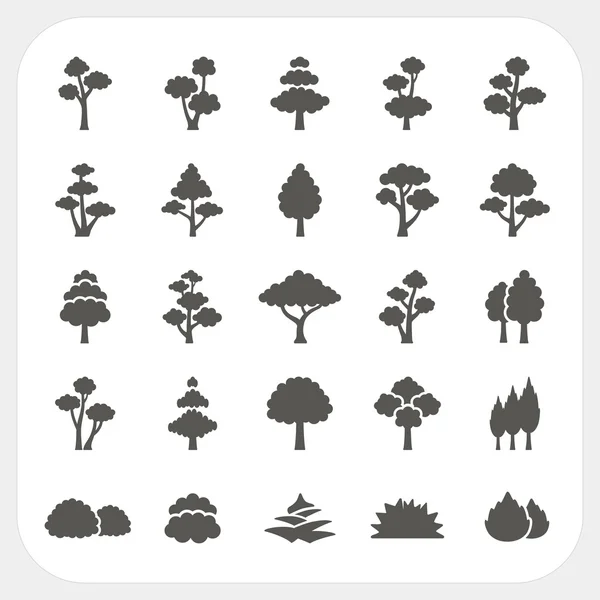 conjunto de iconos de árbol