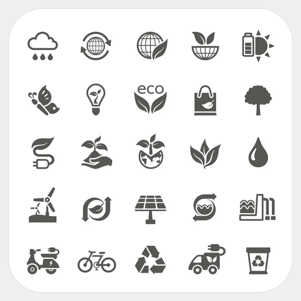 Conjunto de iconos de ecología — Vector de stock