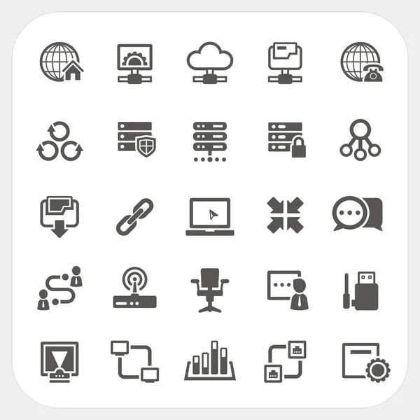 Network icons set — Stock Vector