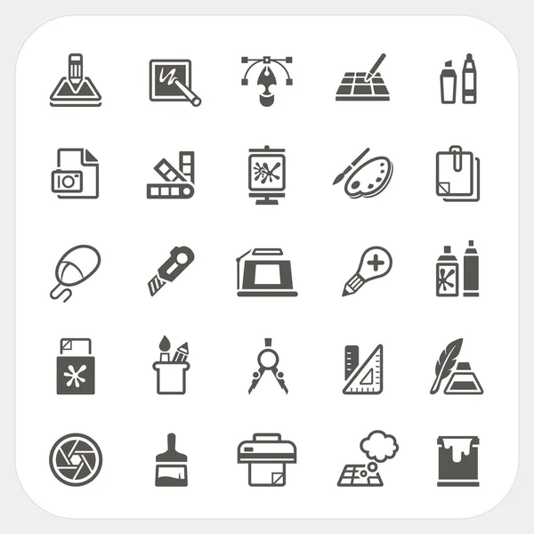 Graphic design icons set — Stock Vector