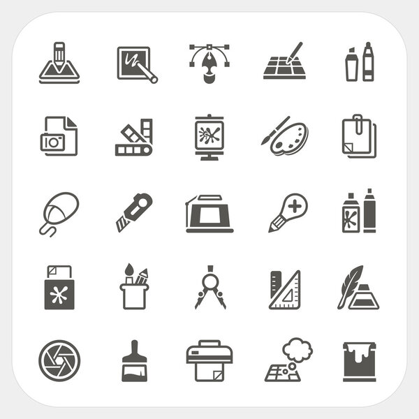 Conjunto de iconos de diseño gráfico — Vector de stock