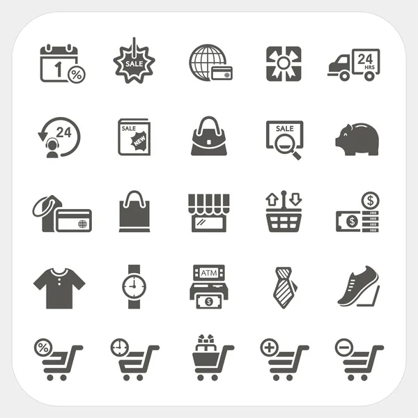 Shopping icons set — Stock Vector