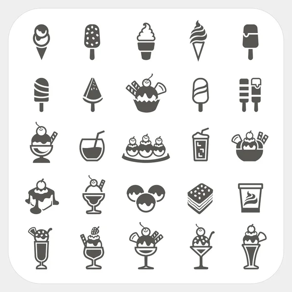 Ice cream icons set — Stock Vector