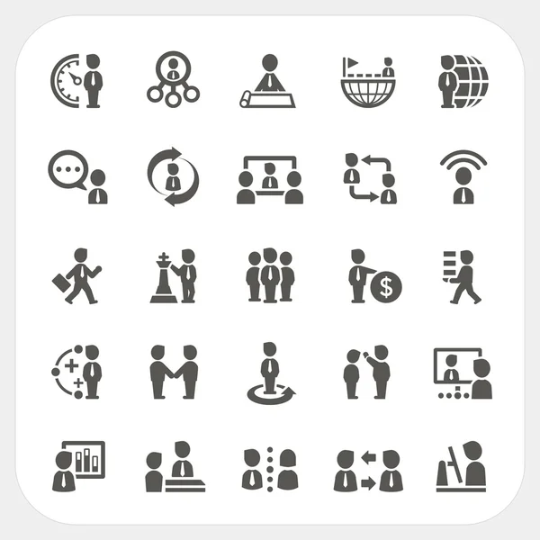 Conjunto de iconos de gestión y negocio — Archivo Imágenes Vectoriales