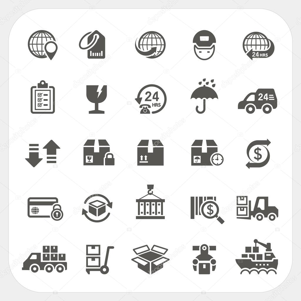 Logistics and Shipping icons set