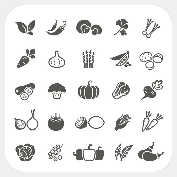 Vegetable icons set