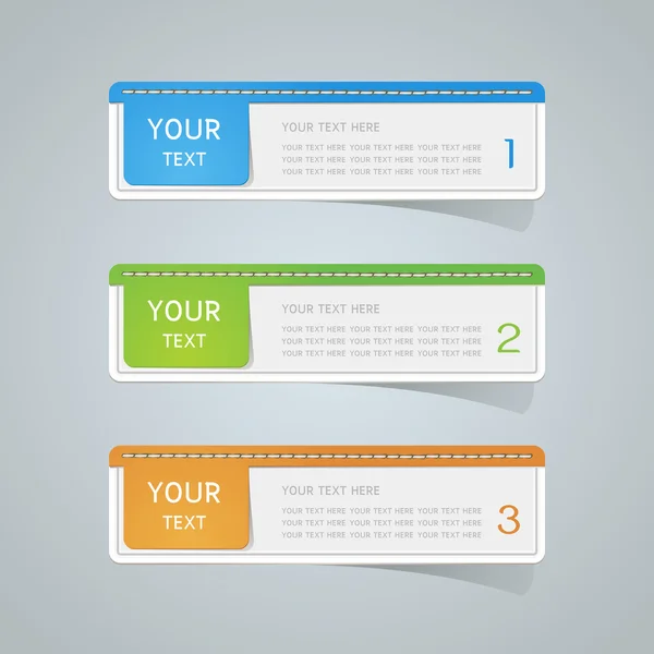 Sticker label paper colorful set — Stock Vector