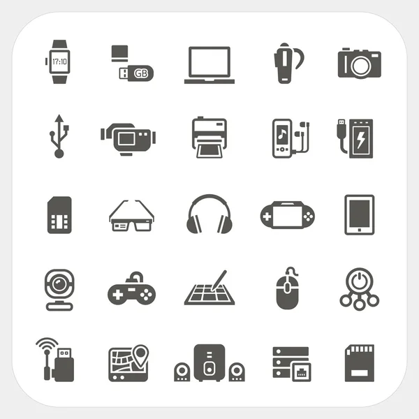 Elektronik ve gadget simgeleri ayarlayın