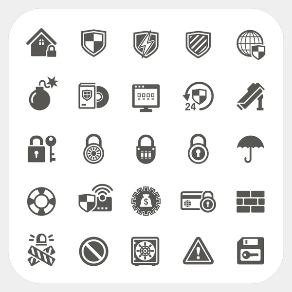 Veiligheid icons set — Stockvector