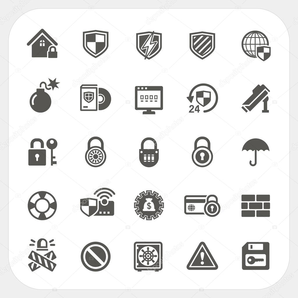 Security icons set