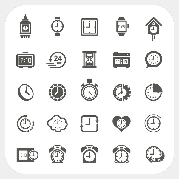 Clock icons set — Stock Vector