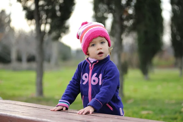 Child wooden bench — Stock Photo, Image