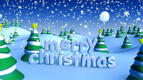 Merry christmas landscape 1 Royalty Free Stock Photos