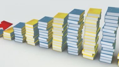 kitap ile iş grafiği