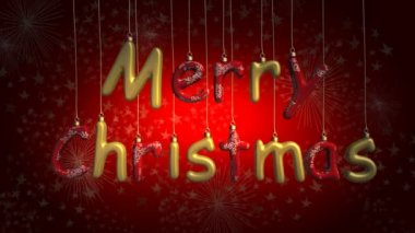 Kırmızı arka plan (loop üzerinde mutlu Noeller)