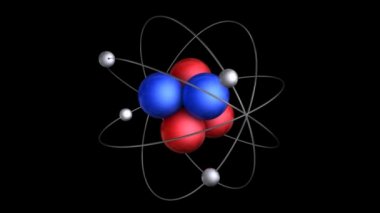 siyah mat ile izole atom döngü