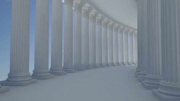 Corridor column animation — Stock Video