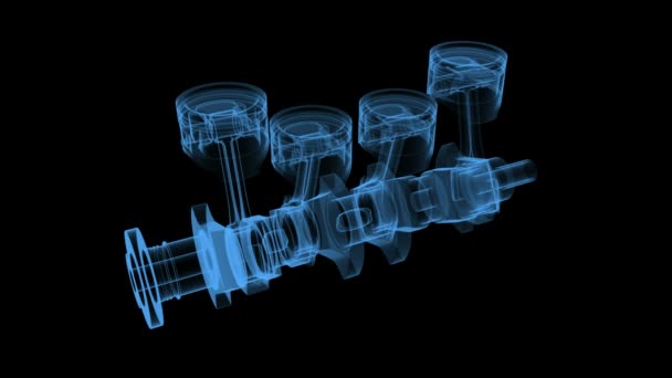 Рентгеновский снимок вала — стоковое видео