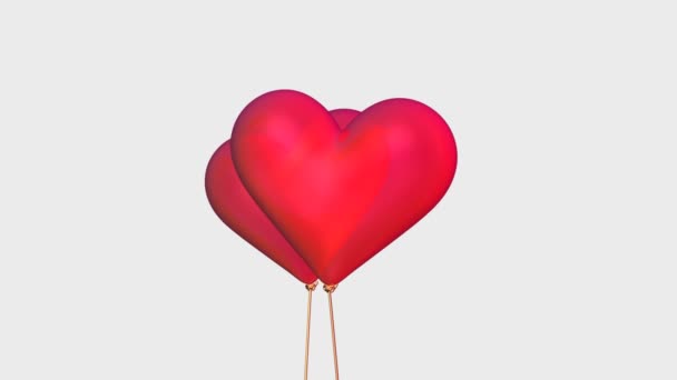 Balónek srdce — Stock video