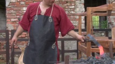 Legnano lombard lig ve Kutsal Roma İmparatoru güçleri arasındaki savaş reenactment