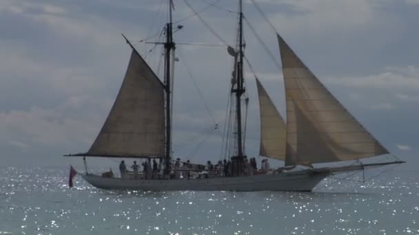 A schooner — Stock Video