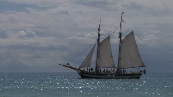 A schooner — Stock Video