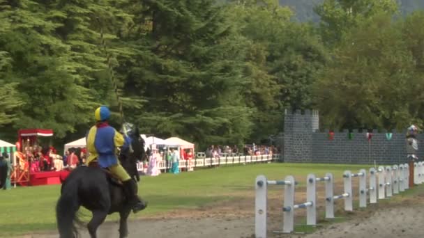 Palio del baradello ponownie uchwala barbarossa z wizytą jego sojuszników w como po pokonaniu Mediolan w bitwie 1159 — Wideo stockowe