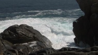 yakın çekim ve yavaş dalga hareket bol köpük