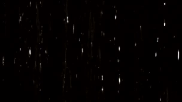 Pioggia su sfondo nero — Video Stock