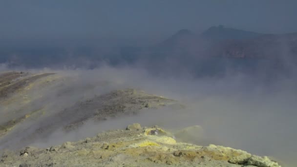 Gran cráter Vulcano, Italia — Vídeos de Stock