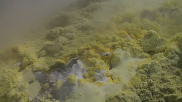 Fumaroles sulfureuses, Vulcain, Italie — Video