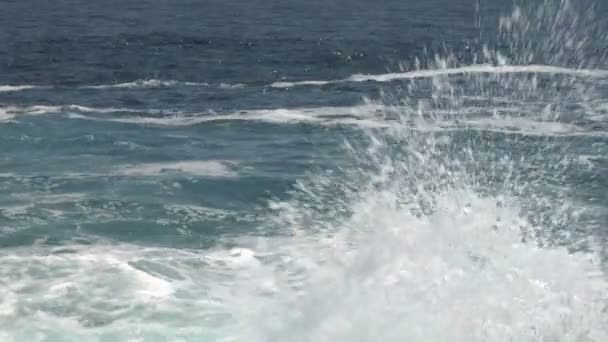 Close up of crashing wave in slow motion — Stock Video