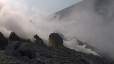 Kükürtlü fumaroles, vulcano, İtalya