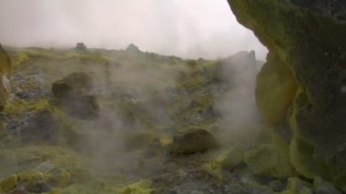 Kükürtlü fumaroles, vulcano, İtalya