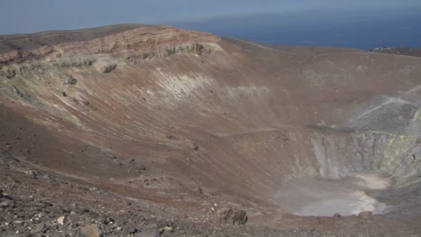 Büyük krater vulcano, İtalya — Stok video