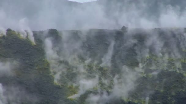 Fumarolas sulfurosas, Vulcano, Italia — Vídeo de stock