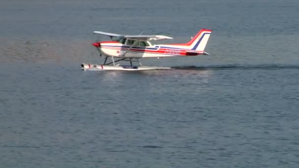 Lake como İtalya'floatplane — Stok video